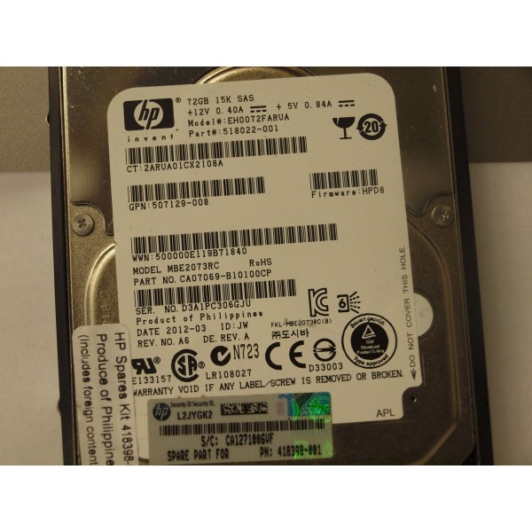 Used disk drive HP 518022-001 serveur-occasion.com