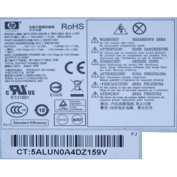 Used Power-Supply HP DPS-320JB-A serveur-occasion.com
