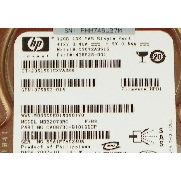 Used disk drive HP 438628-001 serveur-occasion.com