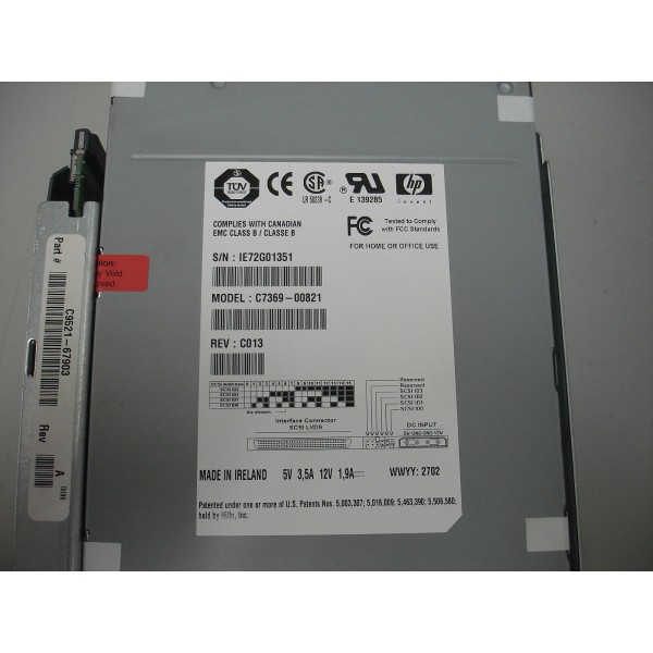Used Tape drive HP LTO1 C7369-00821 serveur-occasion.com
