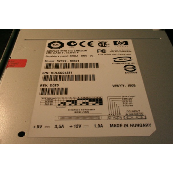 Unidad de cinta usada HP ULTRIUM 460 C7379-00831 serveur-occasion.com