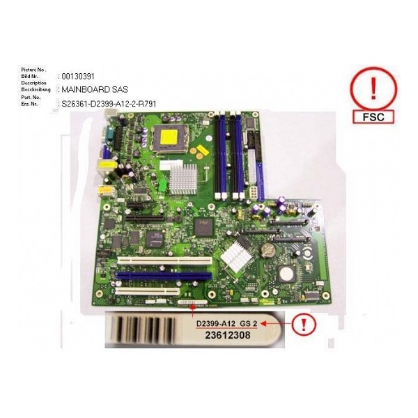 Motherboard FUJITSU D2399-A12 for Primergy TX150 S5
