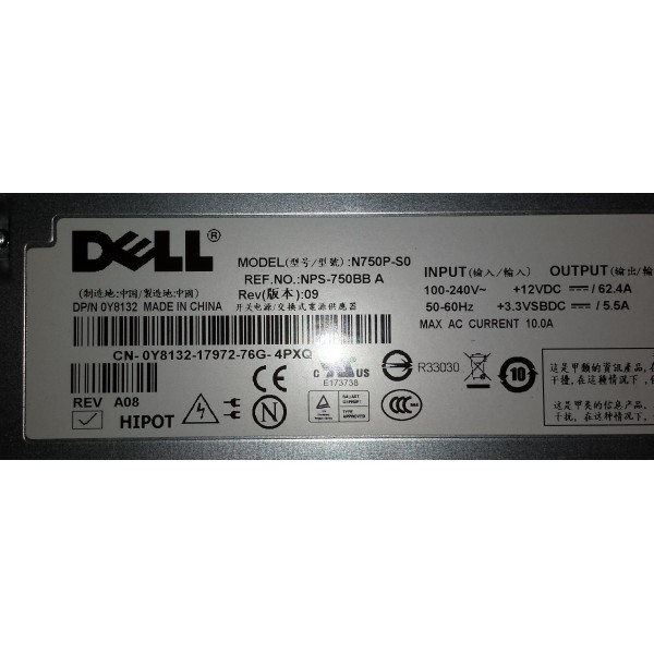 Power-Supply DELL Y8132 for Poweredge 2950