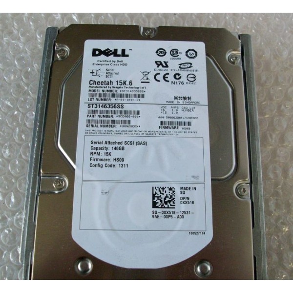 Disco Duro DELL XX518 SAS 3.5" 146 Gigas 15 Krpm