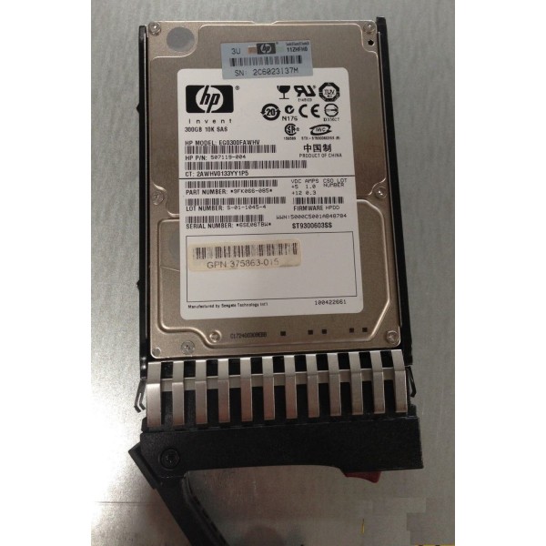 Hard Drive HP 507119-004 SAS 2.5" 300 Gigas 10 Krpm