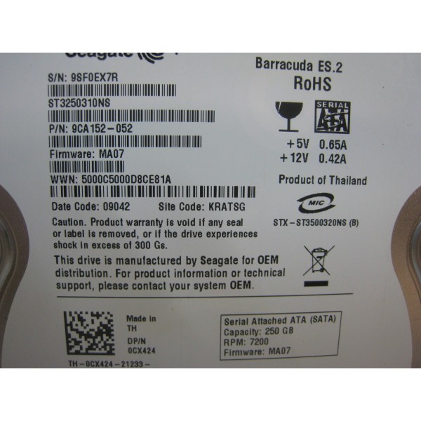 CX424 Disque dur DELL d'occasion