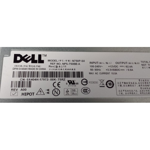 Fuente de Alimentacion de ocasion DELL N750P-S0 serveur-occasion.com