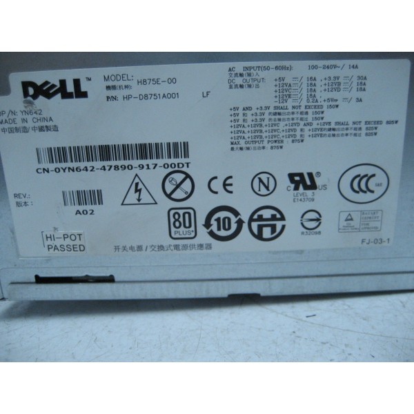Fuente de Alimentacion de ocasion DELL 0YN642 serveur-occasion.com