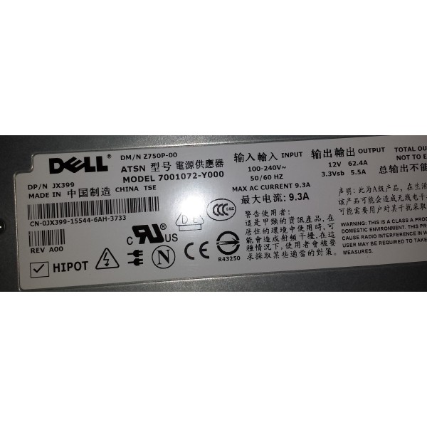 Used Power-Supply DELL 0JX399 serveur-occasion.com