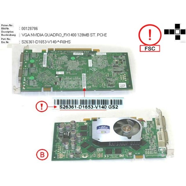 Video Board FUJITSU QUADROFX1400