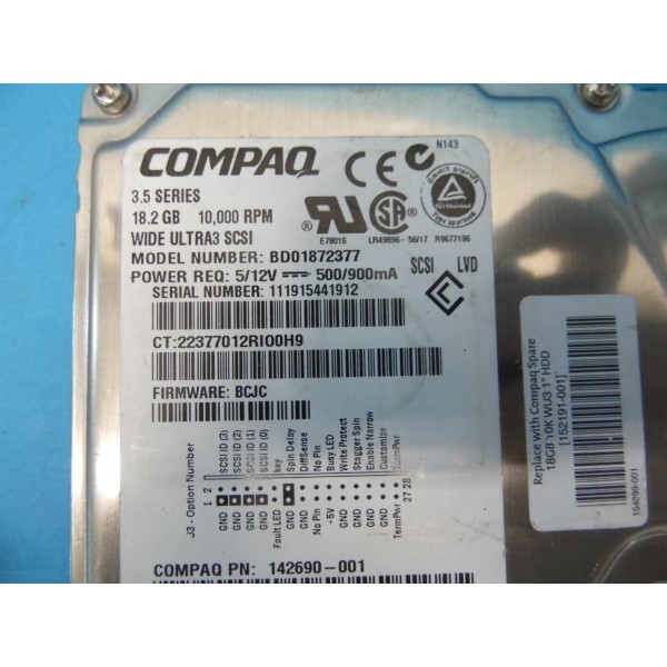 Dischi HP 152191-001 Scsi 3.5" 10Krpm 18 Gigas