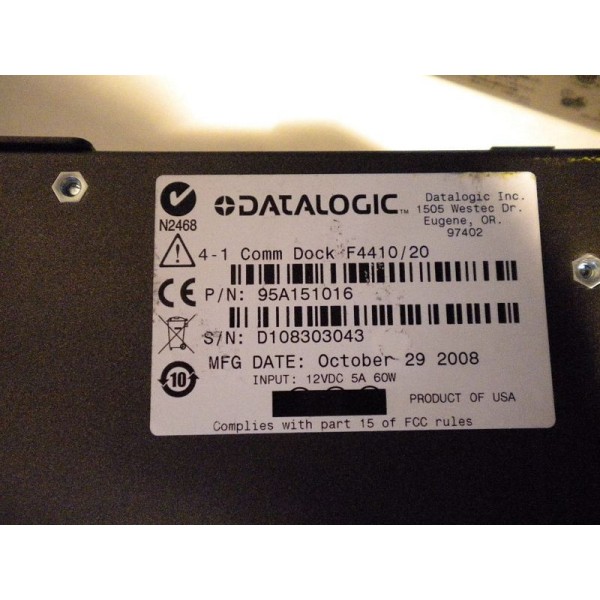 COMM DOCK 4410 Datalogic Chargeur de batterie