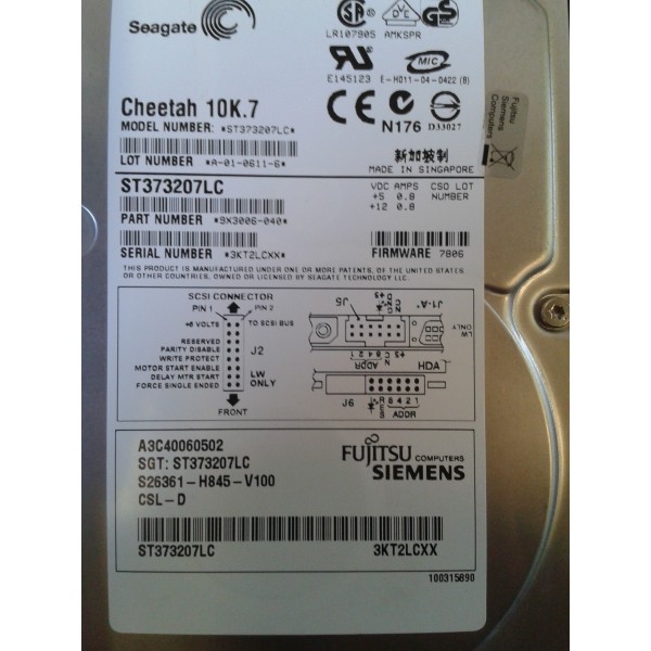 S26361-H845-V100 FUJITSU DISK DRIVE 