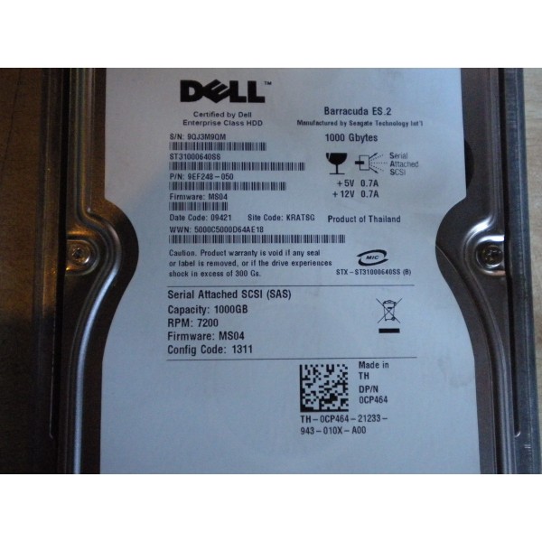 CP464 DELL DISK DRIVE  ST31000640SS 9EF248-050 