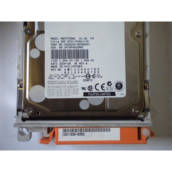 Disque Dur  Fujitsu SCSI 3.5 10Krpm 72 Gb CA01308-B352