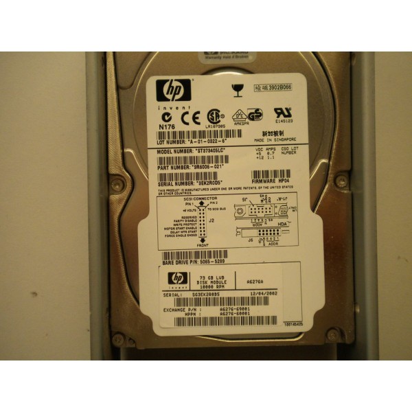 Disque Dur  Fujitsu SCSI 3.5 15Krpm 72 Gb A6276-69001