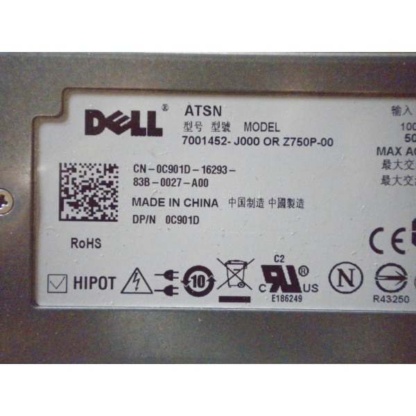 Alimentation pour Dell Poweredge 2950 Ref : C901D