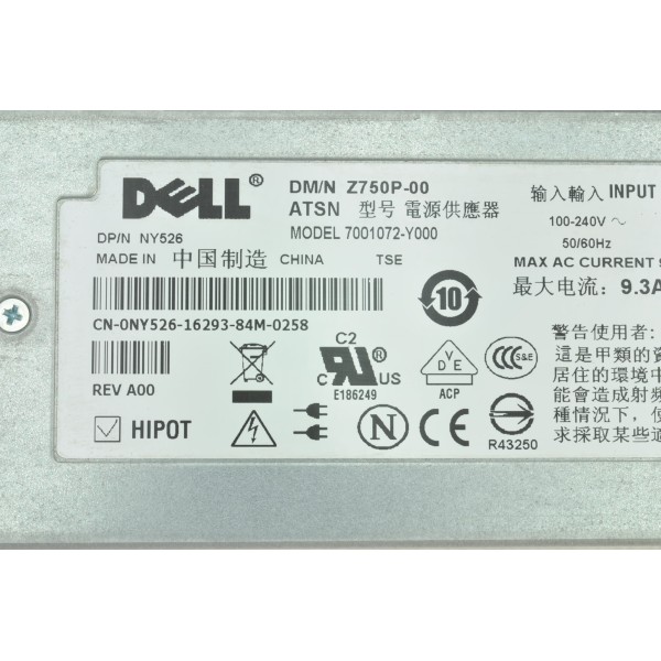 Alimentation pour Dell Poweredge 2950 Ref : NY526