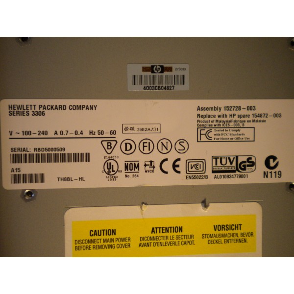Unidad de cinta usada HP DLT8000 152728-003 serveur-occasion.com