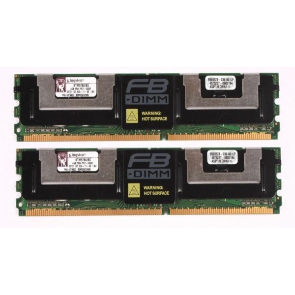 Memoire PC2-5300F 8 Gigas (2x4Gb) KINGSTON KTM5780/8G