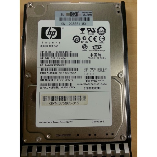 Disk drive SEAGATE ST9300603SS SAS 2.5" 10Krpm 300 Gigas