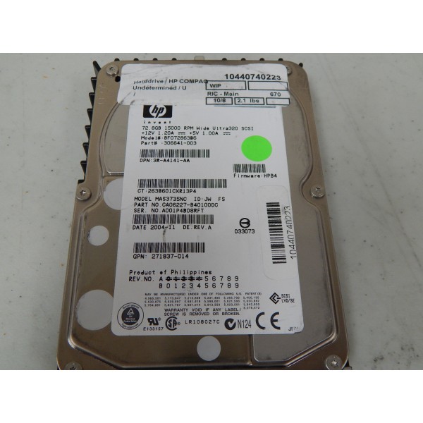 Disk drive FUJITSU MAS3735NC