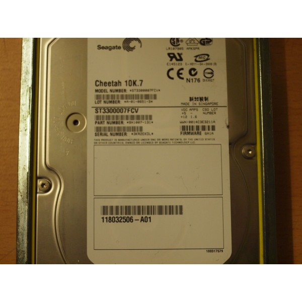 Hard Drive EMC XF719 FIBRE 3.5" 300 Gigas 10 Krpm