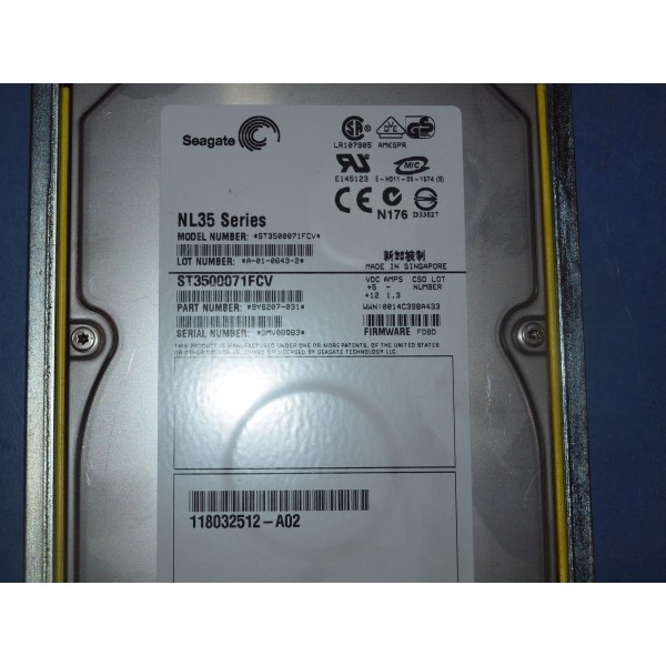 Disco Duro DELL XU179 FIBRE 3.5" 500 Gigas 7200 Rpm