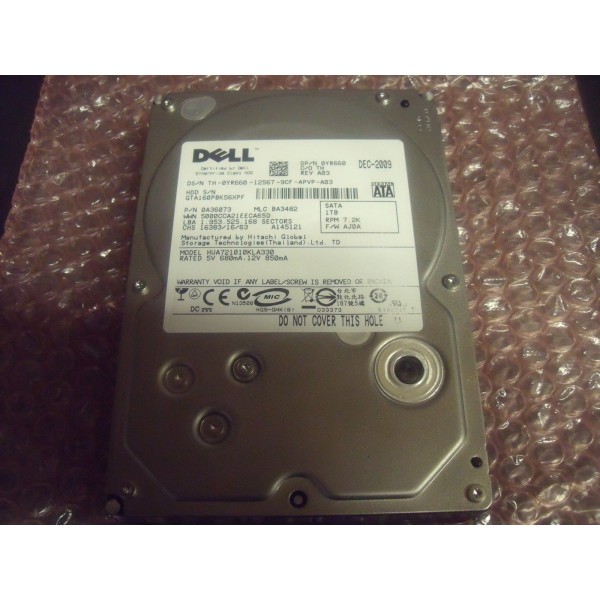 Disque Dur Dell YR660 SAS 3.5" 7200rpm 1000 Gigas