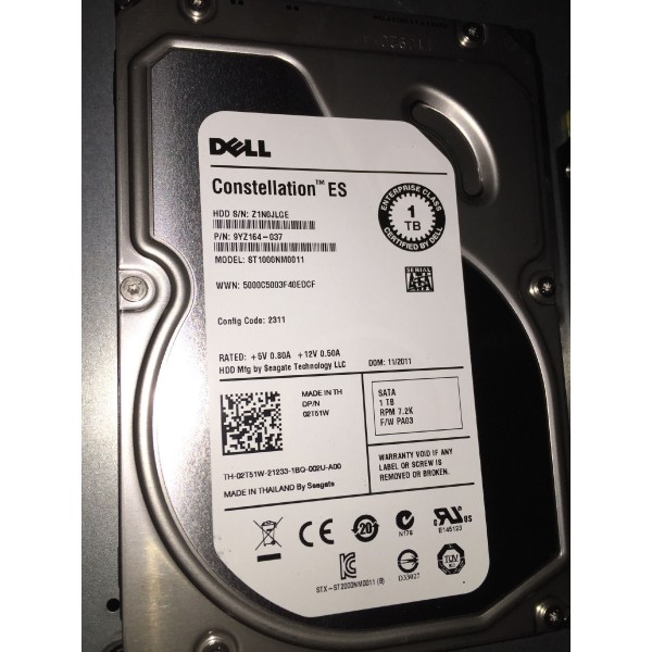 Disco duro DELL 2T51W 1000 Gigas SATA  3.5" 7200 Rpm