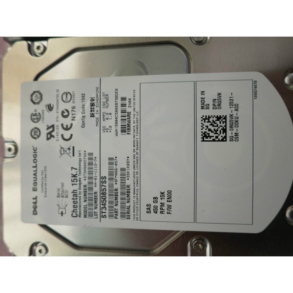 450GB 15K 3 5 SAS HDD W/TRAY FOR PS4000XV/PS6000