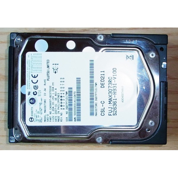 Disque Dur FUJITSU SAS 3.5 15Krpm 72 Gb S26361-H931-V100