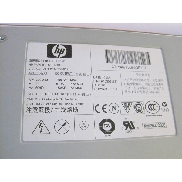 Alimentation pour HP  Ref : 226519-001