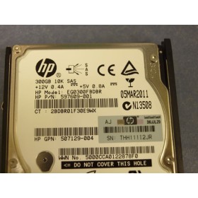 Disque dur HP EG0300FBDBR SAS 2.5 10 Krpm 300 Gigas