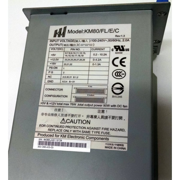 Fuente de alimentacion Dell Ref : 0FW760