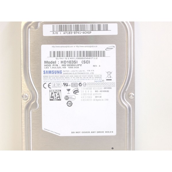 Disque Dur SAMSUNG SATA 3.5 5400 Rpm 1000 Gb HD103SI/JP2