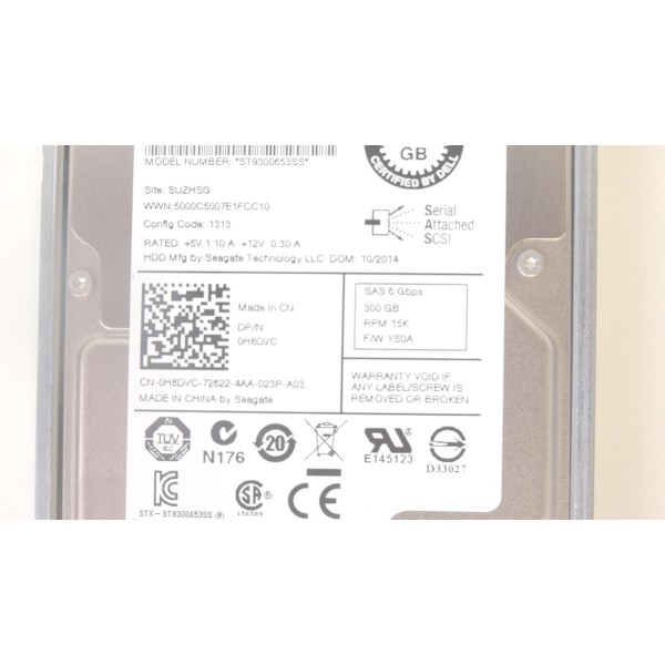 Dischi DELL H8DVC 300 Gigas SAS  2.5" 15 Krpm