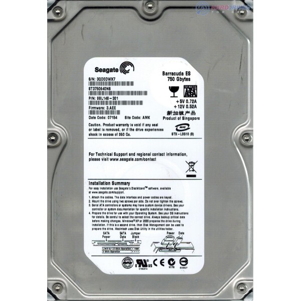SEAGATE Disk drive ST3750640NS 750 Gigas SATA II 3.5" 7200 Rpm