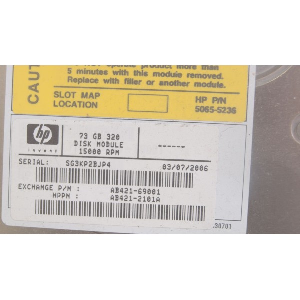 Disque dur HP AB421-2101A divers    Gigas