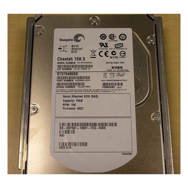 Hard Drive DELL GY581 SAS 3.5" 72 Gigas 15 Krpm