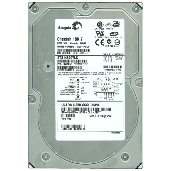 Dischi SEAGATE ST3146707LC 146 Gigas SCSI  3.5" 10 Krpm