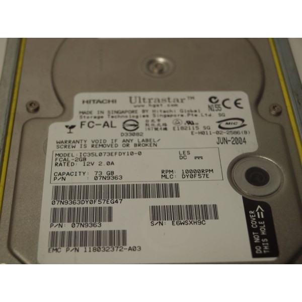 Hard Drive EMC 005048257 FIBRE 3.5" 72 Gigas 10 Krpm