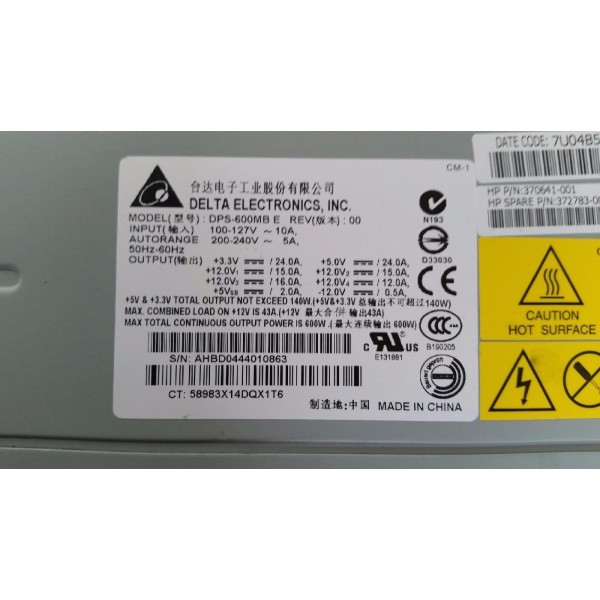 Netzteil HP Proliant ML150 G2 DPS-600MB E