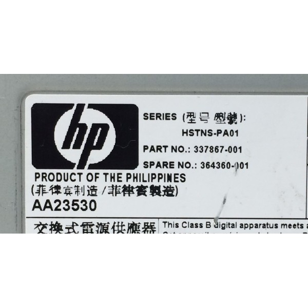 Alimentazione HP ML570G3/G4 & DL580g4  337867-001