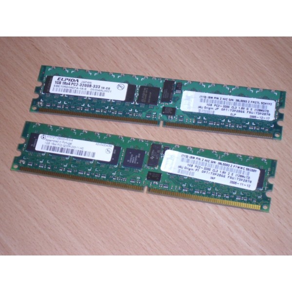 Mémoire IBM 73P2866 2 Go (2 x 1 Go) DDR SDRAM DIMM 184 broches
