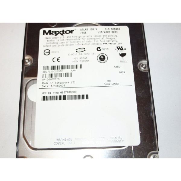 Disco Duro NEC 6927780000 SCSI 3.5" 72 Gigas 10 Krpm