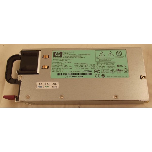 Power Supply 490594-001 for HP Proliant DL360/380 G6