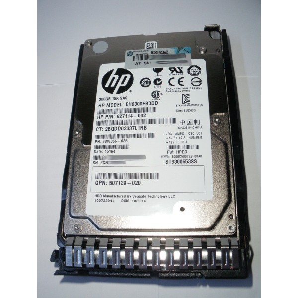 HP Disk drive 653960-001 300 Gigas SAS 2.5" 15 Krpm
