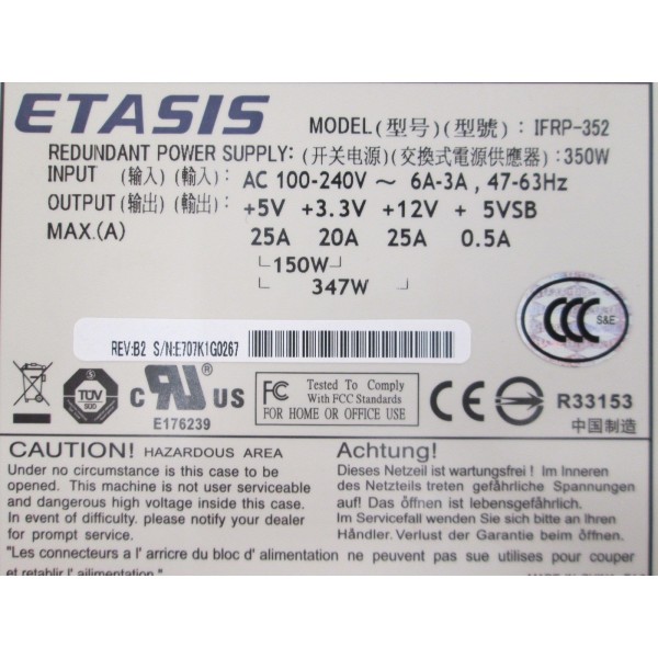 Alimentation ETASIS IFRP-352 pour EONSTOR