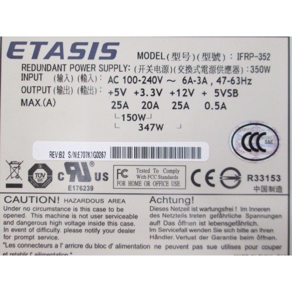 Alimentation ETASIS 9272CPSU-0011 pour EONSTOR